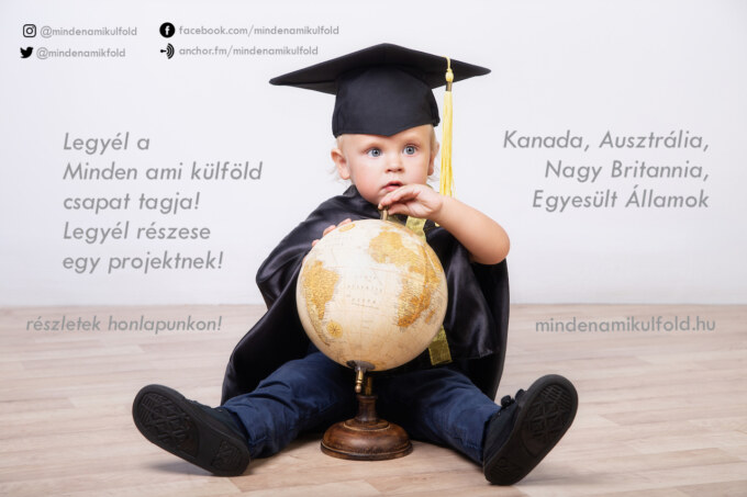 A boy in a bachelor or master suit with a globe on a light background. Early development, graduation, education, science, early learning baby concept